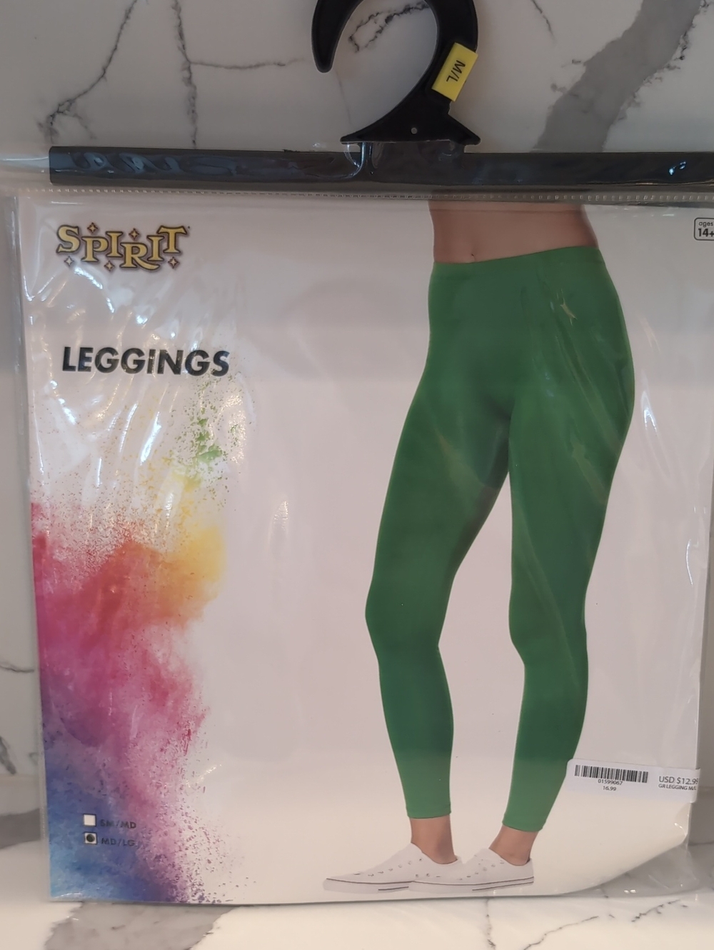 Spirit Halloween Women's Green Leggings Size Medium/Large NWT